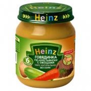 Пюре HEINZ говядинка по-крестьянски с 6 мес. 120 г фото