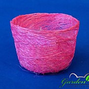 Корзина Гиацинт 70*100 ярко-розовая из сизаля фотография