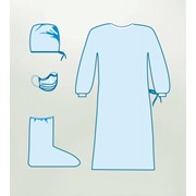 Комплект хирурга стерильный халат пл.42, колпак, маска, бахилы