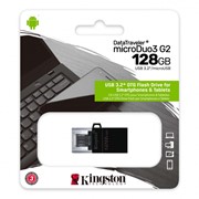 Флешка Kingston 128Gb DataTraveler microDuo 3.0 G2 (DTDUO3G2/128GB) USB 3.0 черный фото