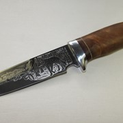 Нож туристический НС-19, рукоять с алюминиевыми накладками (Златоуст) фото