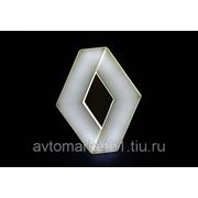 Эмблема светодиодная 4D RENAULT 9,4x7,55см. White фото