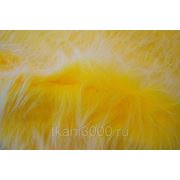 Мех длинноворсный желтый с сединой фотография
