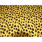 Мех искусственный леопард желтый фото
