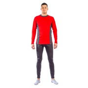 Термобелье Для рыбалки Grayling мужское “Baikal (Байкал)“ (флис-сэндвич, графит/красный) (р-р 68-70 рост фото