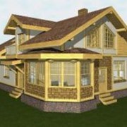 Строительство комбинированных домов. фото