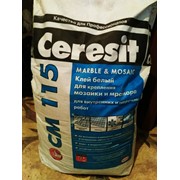 CERESIT CM115 Клей для мозаики и мрамора белый 25 кг фотография