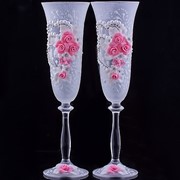 Свадебные бокалы с розовыми розами (2 шт.)
