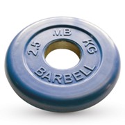 Диск обрезиненный MB Barbell d-51mm 2,5кг, синий фото