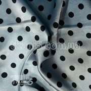 Ткань Атлас горох(серо-черный) 10мм 483 фотография