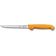 Нож для филеровки рыбы VICTORINOX Swibo, узкое гибкое лезвие 16 см с рыбочисткой, жёлтый (60013) фото
