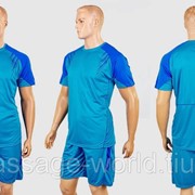 Футбольная форма Captain (PL, р-р M-XXL, голубой-синий, шорты голубые) фотография