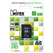 Карта памяти SDHC MIREX 8GB class 10 фото
