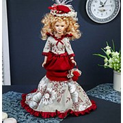 Кукла-светильник коллекционная керамика “Придворная дама Екатерина“ 45 см фотография
