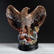 Статуэтка “Орёл огромный со змеёй“, бронзовая, гипс, 43 см фото