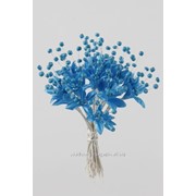Лилия на проволоке /d 20 мм, 20 шт/, темно-голубой (с жемчугом)