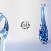 Функционально-декоративная ваза из стекла, ручной работы. Артикул 0231