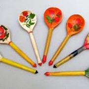 Деревянная ложка чайная белье (без росписи) фото