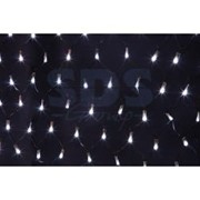 Гирлянда - сеть светодиодная 2 х 0.7м, свечение с динамикой, черный провод, белые диоды NEON-NIGHT фотография