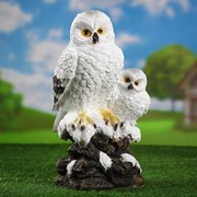 Садовая фигура “Совы полярные“ 19*20*38 см фото