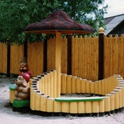 Площадки детские из оцилиндрованного бревна фото