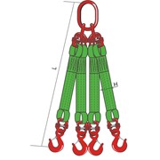 Четырехветвевой строп текстильный 4СТ-30 ТН, 3 м фотография