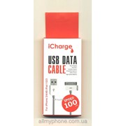 USB дата-кабель iCharge сетка металл USB cable iPhone 3 / 4 / 4S / iPad 1 / 2 / 3