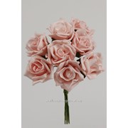 Роза латекс на проволоке (50 х 50 мм), розовый /8 шт/ фотография