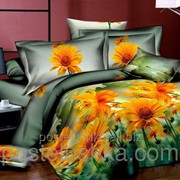 Комплект постельного белья HCY 0612, Zastelli микросатин Двуспальный Евро Серый Растения, цветы фотография
