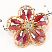 Брошь ''Бабочка — цветочек'' со стеклянными бусинками, (3 см) 222147(6) фото