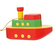 Деревянная игрушка - Кораблик фото