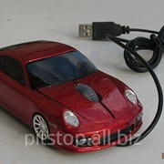Мышка компьютерная проводная Porsche красная 960RD фотография