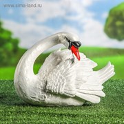Садовая фигура “Лебедь“, белый цвет, 21 см фото