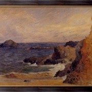 Картина Горы и берег моря, 1886 , Гоген, Поль фотография