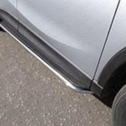 Пороги Mazda CX-5 2015-2016 (с площадкой нерж. сталь 42,4 мм) фотография