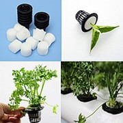 Черный пластиковый сетчатый горшок Hydroponic Aeroponic Растение Grow Net Сад Цветочный клон фото