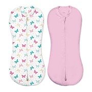 Конверт Summer Infant Конверт на молнии Swaddlepod®, (2 шт.), бабочки/розовый фото