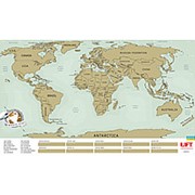 Скретч карта мира UFT Scratch World Map на английском языке фото