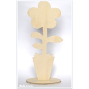 Сувениры деревянные ручного изготовления Цветок в горшке фото