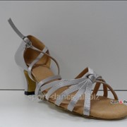 Туфли для бальных танцев, каблук 5 см серый фото