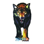 Наклейка портрет животных цветной “Волк“ поноцветный (350х170) (уп. 1шт.) A-STICKER фото