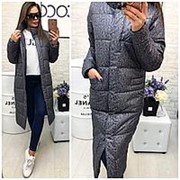 Стильное женское пальто серое зимнее (2 цвета) ВШ/-978