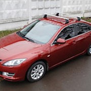 Поперечины 2шт, 1,2м прямоугольные со штатными местами Mazda 6 2002-2012 седан х/б фото