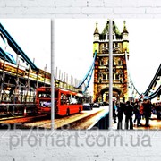 Модульна картина на полотні Лондонський Тауер Брідж код КМ80120-078 фото