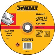 Круг обдирочный по металлу DEWALT DT42620Z, INDUSTRIAL, 230 x 22.2 x 6.3 мм фото