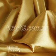 Ткань Стрейчевый атлас тонкий (светлое золото) 4584 фото