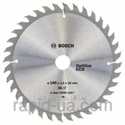 Пила дисковая по дереву Bosch 160x20/16x36z Optiline ECO фото