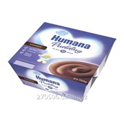 Пудинг шоколадный Humana Humana Baby Pudding Schoko, 4х100 гр для питание детей от 10 месяцев массовая часть жира-3,3% фото