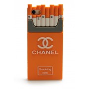 Чехол силиконовый Chanel Cigarettes для iPhone 5/5S Orange фотография