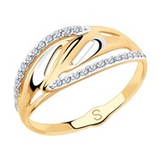 Золотое кольцо с фианитами SOKOLOV 018125* фото